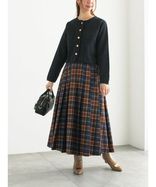 Te chichi(テチチ)の「チェックアソートロングプリーツスカート(スカート・レディース・ブラック/レッド/ブラウン/ネイビー・F)」の6枚目の写真