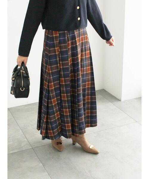 Te chichi(テチチ)の「チェックアソートロングプリーツスカート(スカート・レディース・ブラック/レッド/ブラウン/ネイビー・F)」の8枚目の写真