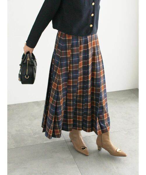 Te chichi(テチチ)の「チェックアソートロングプリーツスカート(スカート・レディース・ブラック/レッド/ブラウン/ネイビー・F)」の9枚目の写真