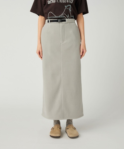 Snow Peak（スノーピーク）の「Snow Peak / Water-Repellent Fleece Skirt 撥水 フリース スカート（スカート・レディース・ブラック/ライトグレー/オレンジ・1/2/3）」の3枚目の写真