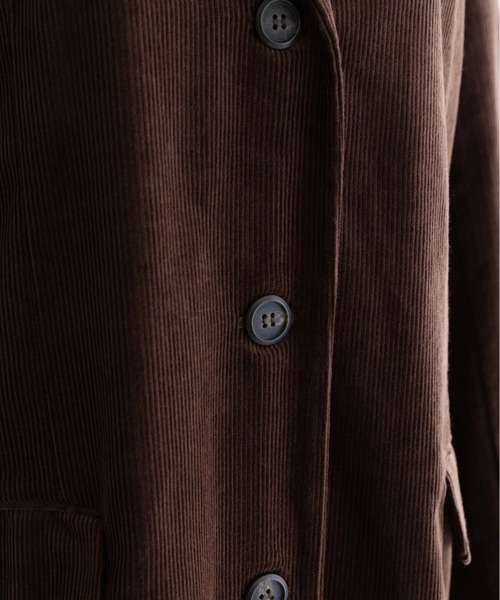 EN NEUME(エンノイム)の「Corduroy Oversized Tailored Jacket(テーラードジャケット・レディース・ブラウン/オフホワイト/ブラック・FREE)」の22枚目の写真