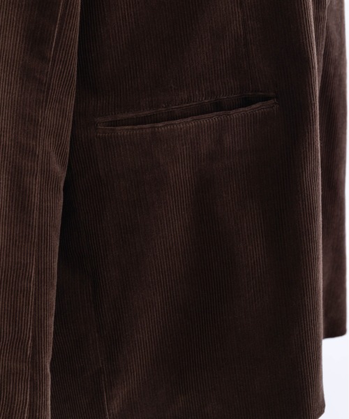 EN NEUME(エンノイム)の「Corduroy Oversized Tailored Jacket(テーラードジャケット・レディース・ブラウン/オフホワイト/ブラック・FREE)」の21枚目の写真