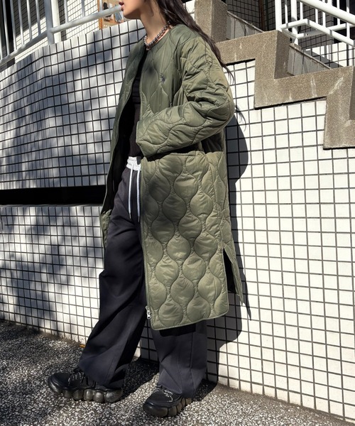 セール U S POLO ASSN オーバーサイズ ロイヤルキルティングコート ダブルジップ仕様 キルティングジャケット ロング丈 ブルゾン U S POLO ASSN ユーエスポロアッスン のファッション通販