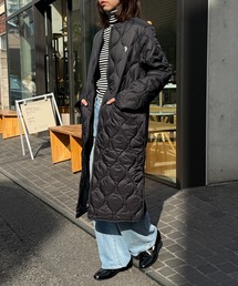 U.S. POLO ASSN.（ユーエスポロアッスン）の「【U.S. POLO ASSN.】エクストラソフトナイロン キルティング ロングコート　ダブルジップ仕様　/キルティングジャケット/（ダウンジャケット/コート・レディース）」