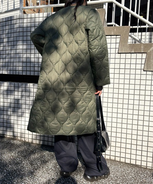 U.S. POLO ASSN.(ユーエスポロアッスン)の「【U.S. POLO ASSN.】オーバーサイズ ロイヤルキルティングコート ダブルジップ仕様 /キルティングジャケット/ロング丈(ブルゾン・レディース・ブラック/カーキ・S/M/L)」の15枚目の写真