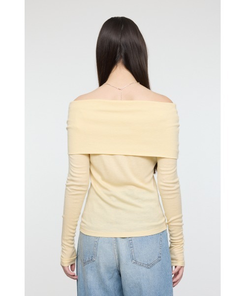 MOUSSY(マウジー)の「OFF SHOULDER カットトップス(Tシャツ/カットソー・レディース・ライトイエロー/グレー/ブラック/レッド・FREE)」の19枚目の写真