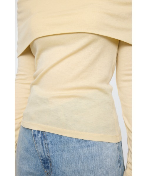 MOUSSY(マウジー)の「OFF SHOULDER カットトップス(Tシャツ/カットソー・レディース・ライトイエロー/グレー/ブラック/レッド・FREE)」の22枚目の写真