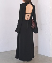 AKTE | オープンバックフレアスリーブドレス(ワンピース)