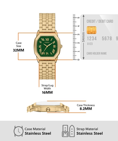 FOSSIL(フォッシル)の「フォッシル 腕時計 レディース アナログ ステンレス ES5451(アナログ腕時計・レディース・ゴールド・FREE)」の6枚目の写真