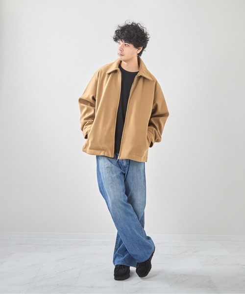 VIBGYOR（ヴィブジョー）の「フェイクメルトントラッカージャケット(CN)（ブルゾン・メンズ・ベージュ/チャコールグレー/ブラック・X-LARGE/LARGE/MEDIUM）」の4枚目の写真