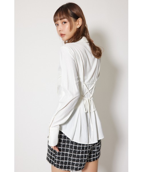 ウエストシェイプボウタイシャツ 秋服 冬服