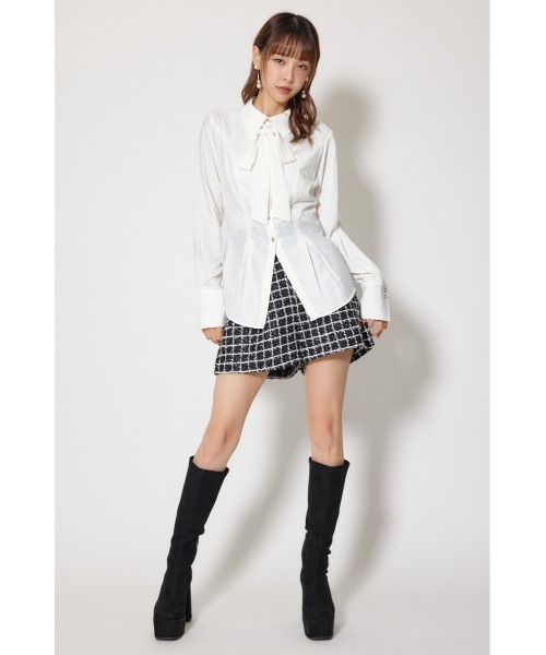 ウエストシェイプボウタイシャツ 秋服 冬服