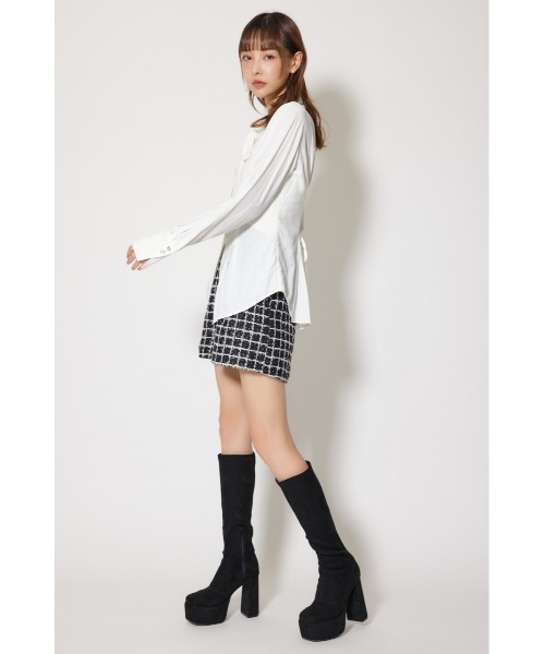 ウエストシェイプボウタイシャツ 秋服 冬服
