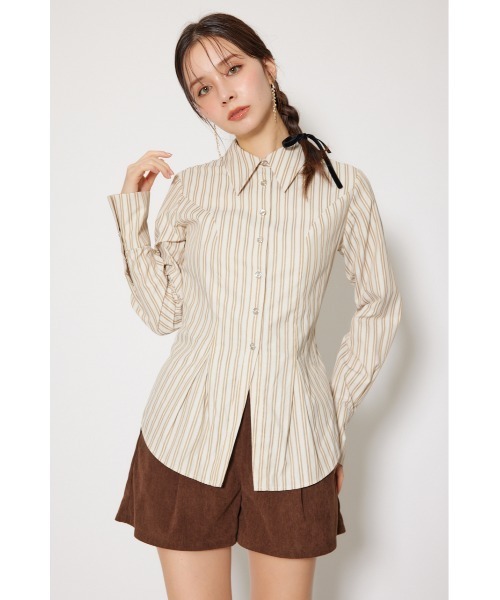 ウエストシェイプボウタイシャツ 秋服 冬服