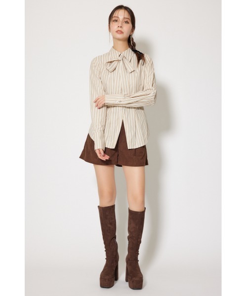 ウエストシェイプボウタイシャツ 秋服 冬服