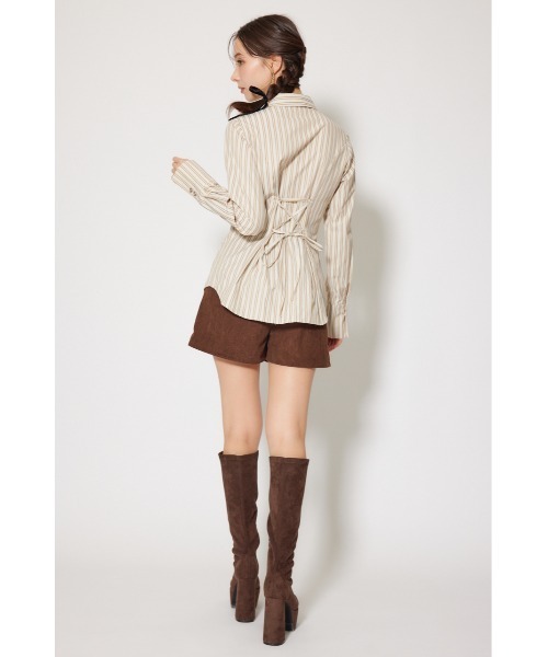 ウエストシェイプボウタイシャツ 秋服 冬服