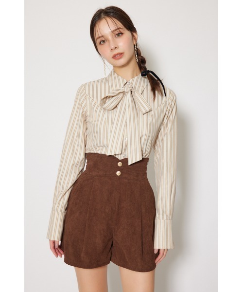 ウエストシェイプボウタイシャツ 秋服 冬服