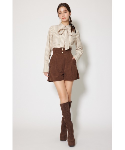 ウエストシェイプボウタイシャツ 秋服 冬服