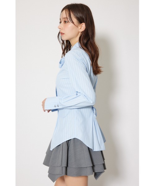 ウエストシェイプボウタイシャツ 秋服 冬服