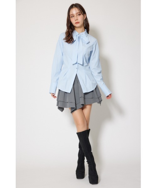 ウエストシェイプボウタイシャツ 秋服 冬服