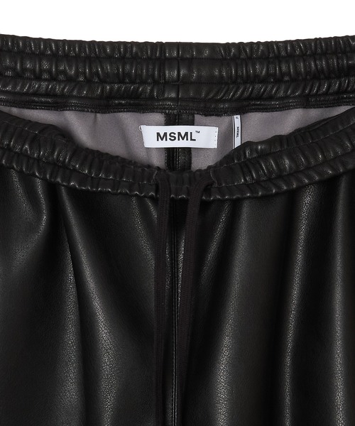 MSML(エムエスエムエル)の「FAKE LEATHER EASY PANTS(その他パンツ・メンズ・ブラック・S/M/L/XL)」の6枚目の写真