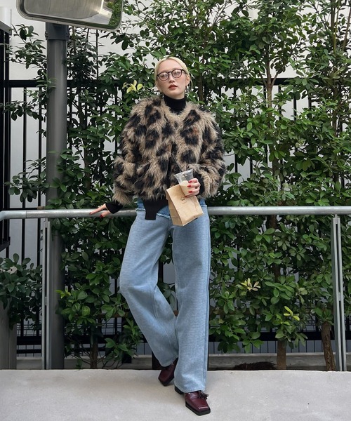 ANIMAL SHAGGY KNIT CARDIGAN（ニット/セーター）｜Ameri（アメリ）の