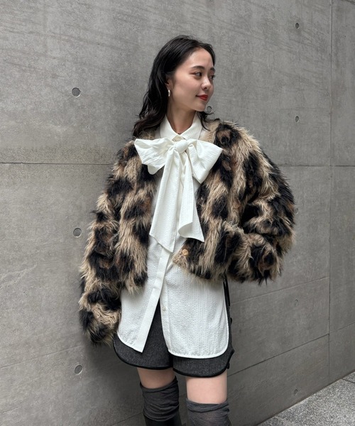 トップス ANIMAL SHAGGY KNIT CARDIGAN ANIMAL SHAGGY KNIT CARDIGAN