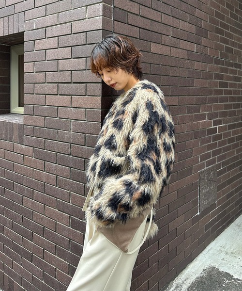 ANIMAL SHAGGY KNIT CARDIGAN（ニット/セーター）｜Ameri（アメリ）の
