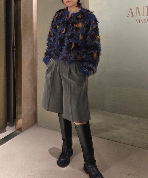 ANIMAL SHAGGY KNIT CARDIGAN（ニット/セーター）｜Ameri（アメリ）の