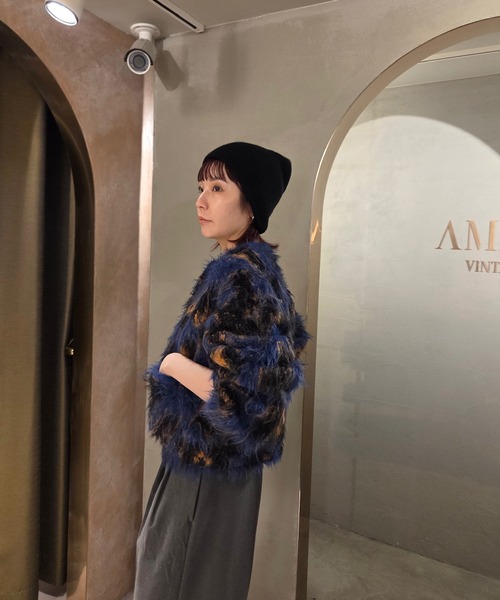 ANIMAL SHAGGY KNIT CARDIGAN（ニット/セーター）｜Ameri（アメリ）の