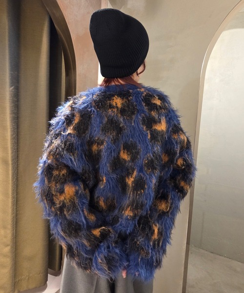 トップス ANIMAL SHAGGY KNIT CARDIGAN ANIMAL SHAGGY KNIT CARDIGAN