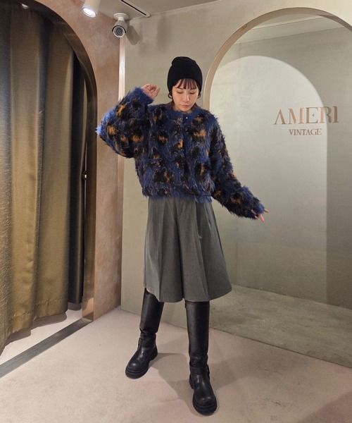 ANIMAL SHAGGY KNIT CARDIGAN（ニット/セーター）｜Ameri（アメリ）の