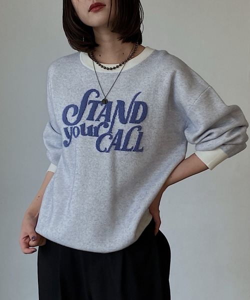 PAGEBOY（ページボーイ）の「フェザーロゴプルオーバー（ニット/セーター・レディース・オフホワイト/ブルー/ブラック/レッド・FREE）」の2枚目の写真