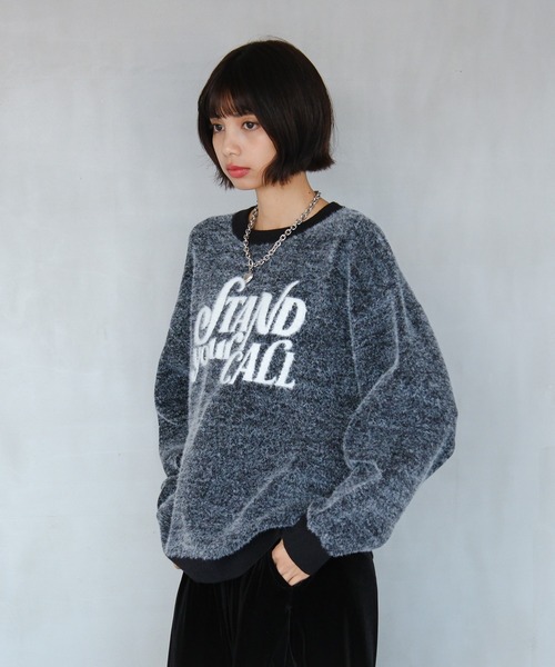 PAGEBOY（ページボーイ）の「フェザーロゴプルオーバー（ニット/セーター・レディース・オフホワイト/ブルー/ブラック/レッド・FREE）」の14枚目の写真