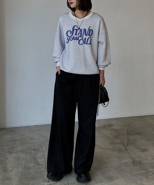 PAGEBOY（ページボーイ）の「フェザーロゴプルオーバー（ニット/セーター・レディース・オフホワイト/ブルー/ブラック/レッド・FREE）」の8枚目の写真