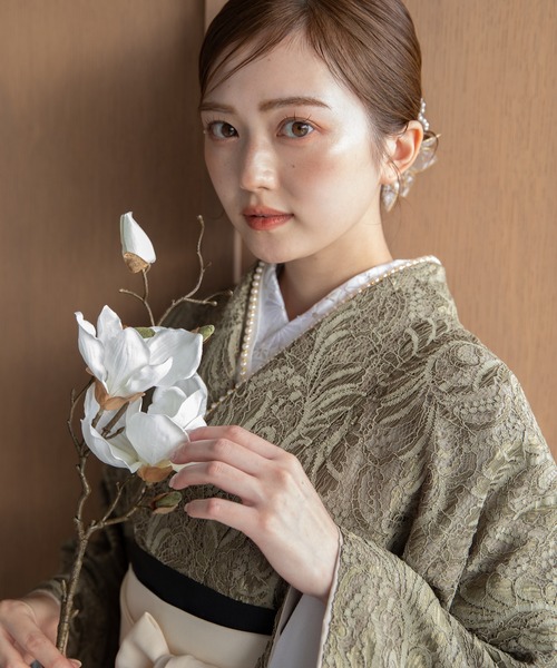 ゆかた館グレース(ユカタカングレース)の「こだわり袴3点セット-レース-(着物・レディース・カーキ系1/ブルー系1/ネイビー系1/カーキ系2/ネイビー系2/ブルー系2・SMALL/MEDIUM/LARGE)」の7枚目の写真