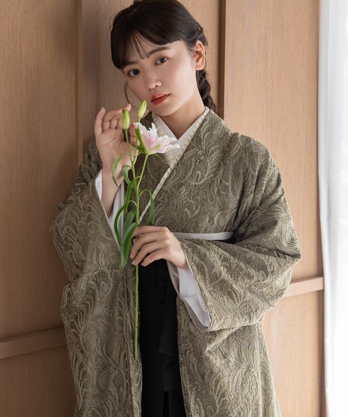 ゆかた館グレース(ユカタカングレース)の「こだわり袴3点セット-レース-(着物・レディース・カーキ系1/ブルー系1/ネイビー系1/カーキ系2/ネイビー系2/ブルー系2・SMALL/MEDIUM/LARGE)」の14枚目の写真