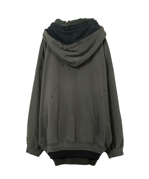 Maison MIHARA YASUHIRO（メゾンミハラヤスヒロ）の「【MIHARAYASUHIRO/ミハラヤスヒロ】TRIPLE LAYERED PARKA（パーカー・メンズ・グレー/ブラック・46/48）」の3枚目の写真