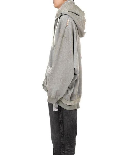 Maison MIHARA YASUHIRO（メゾンミハラヤスヒロ）の「【MIHARAYASUHIRO/ミハラヤスヒロ】TRIPLE LAYERED PARKA（パーカー・メンズ・グレー/ブラック・46/48）」の19枚目の写真