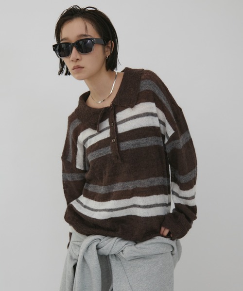 VION(ヴィオン)の「バイカラーフレームサングラス / Bicolor Frame Sunglasses(サングラス・レディース・ブラウン/ブラック・FREE)」の3枚目の写真