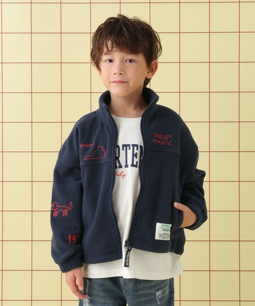 LEPSIM(レプシィム)の「【KIDS】【DISCUS/ディスカス】刺繍ZIP 597891(その他トップス・レディース・ライトグレー/ネイビー・130)」の2枚目の写真