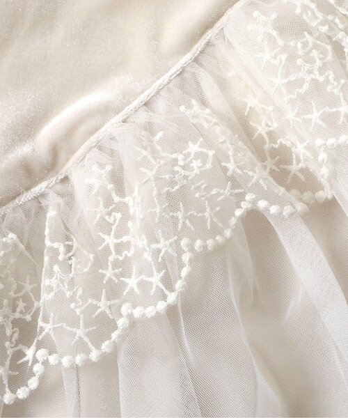 apres les cours（アプレレクール）の「【リンク/ジュニア対応】ベロアチュールワンピース＿アプレレクールマシェリ（ワンピース・キッズ・ブラック/アイボリー・80/90/100/110/120/130/140）」の19枚目の写真