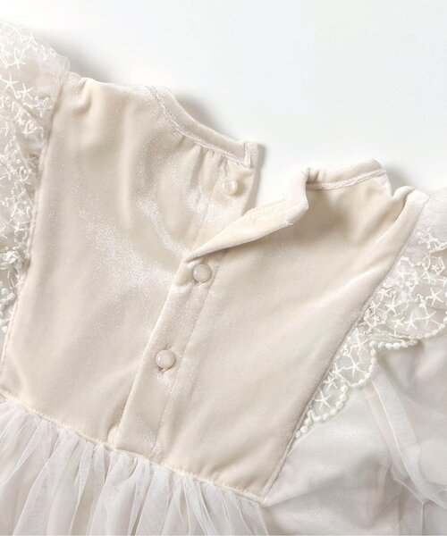 apres les cours（アプレレクール）の「【リンク/ジュニア対応】ベロアチュールワンピース＿アプレレクールマシェリ（ワンピース・キッズ・ブラック/アイボリー・80/90/100/110/120/130/140）」の20枚目の写真