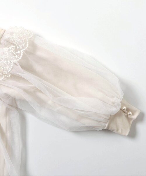 apres les cours（アプレレクール）の「【リンク/ジュニア対応】ベロアチュールワンピース＿アプレレクールマシェリ（ワンピース・キッズ・ブラック/アイボリー・80/90/100/110/120/130/140）」の21枚目の写真