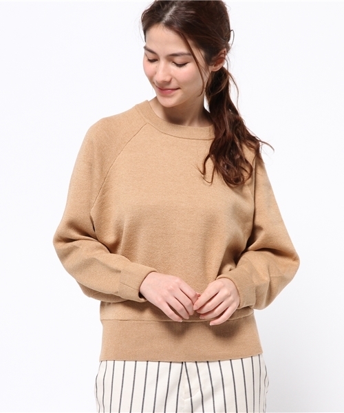 mystic(ミスティック)の「【mystic】ウォッシャブルドルマンニット(ニット/セーター・レディース・キャメル/グレー/ブルー/ブラック/オフホワイト・フリ-)」の5枚目の写真