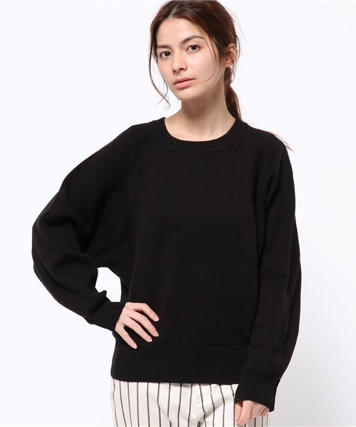 mystic(ミスティック)の「【mystic】ウォッシャブルドルマンニット(ニット/セーター・レディース・キャメル/グレー/ブルー/ブラック/オフホワイト・フリ-)」の1枚目の写真