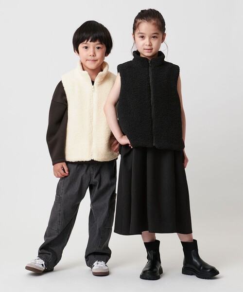 MARW UNITED ARROWS（マルゥ ユナイテッドアローズ）の「＜MARW UNITED ARROWS＞ボア ジップ ベスト KIDS（ベスト・キッズ・オフホワイト/ブラック・120cm）」の13枚目の写真