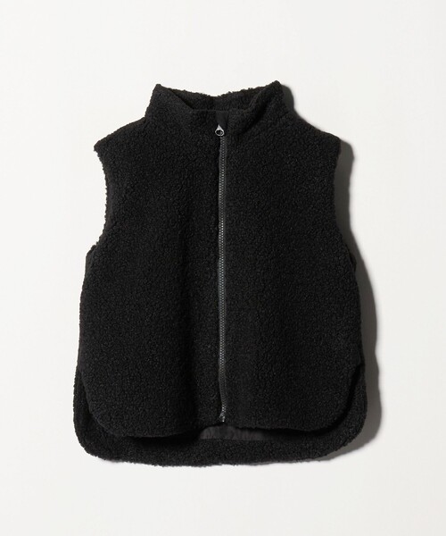 ユナイテッドアローズ UNITED ARROWS 黒　ブラック ボアベスト セール】＜MARW UNITED ARROWS＞ボア ジップ ベスト KIDS（ベスト