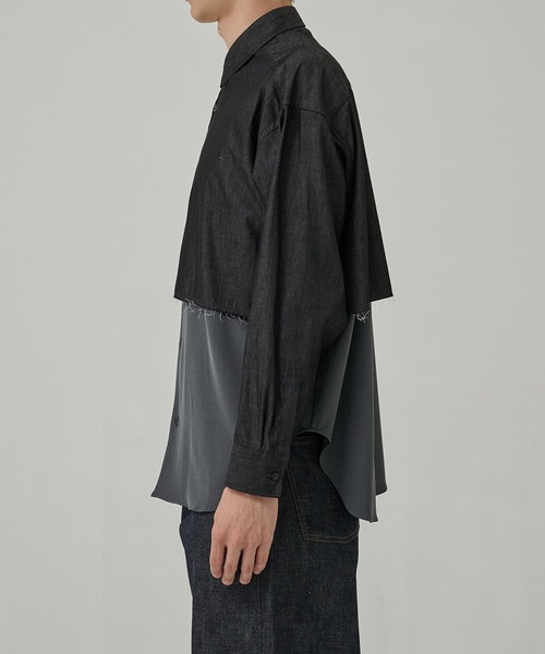 N.HOOLYWOOD(N.ハリウッド)の「【N.HOOLYWOOD/エヌハリウッド】別注 SWITCHING L/S SHIRTS(シャツ/ブラウス・メンズ・ブラック/ネイビー・38/40/42)」の6枚目の写真