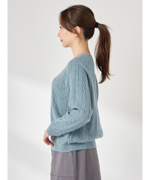 McGREGOR（マックレガー）の「ウールケーブルニットプルオーバー（ニット/セーター・レディース・グリーン/ネイビー/ミント/スモークピンク/ピンク系その他/ナチュラル・M/L）」の13枚目の写真